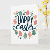 Carte de décoration joyeuses Pâques (Fleur jaune)