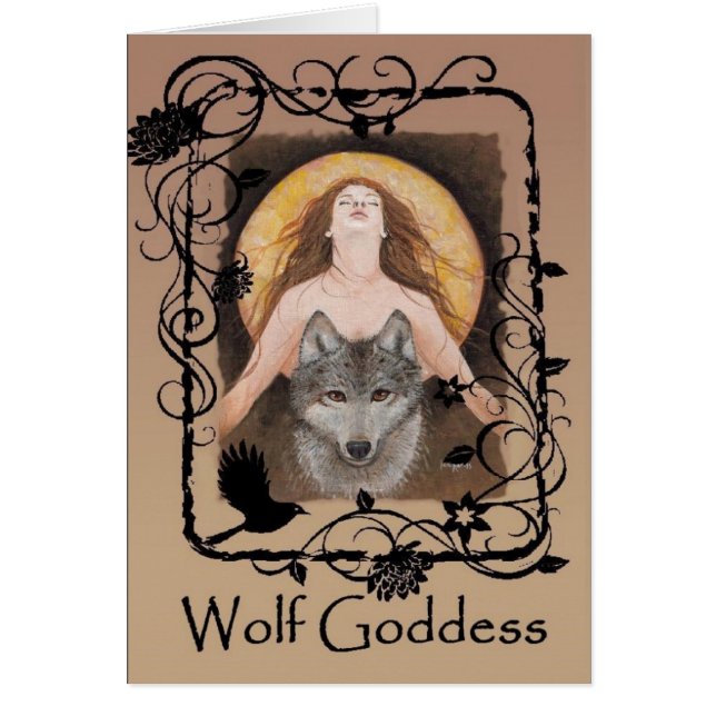 Carte de déesse de loup par Lori Karels (Devant)