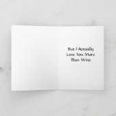 Carte de déesse de vin "I Love You" (Intérieur)