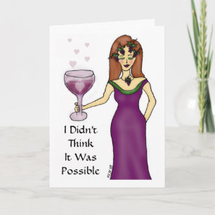 Carte de déesse de vin "I Love You"