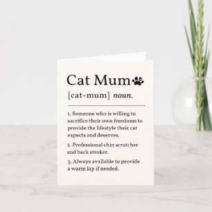 Carte de définition de maman de chat