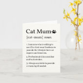 Carte de définition de maman de chat (Fleur jaune)
