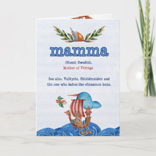 Carte de définition de mamma (maman suédoise)