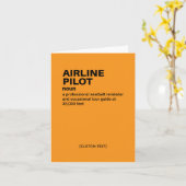 Carte de définition d'emploi amusant pour le pilot (Fleur jaune)