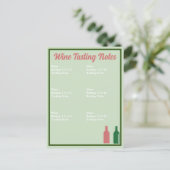 Carte de dégustation de vin (Debout devant)