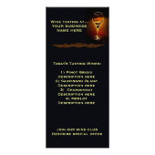 Carte de dégustation de vin menu (Dos)