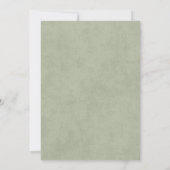 Carte de déjeuner de mariage chic avec verdure mod (Dos)