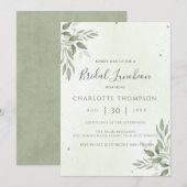 Carte de déjeuner de mariage chic avec verdure mod (Devant / Derrière)