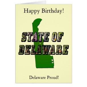 Carte de Delaware pour anniversaire