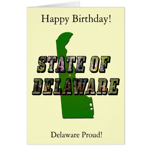 Carte de Delaware pour anniversaire (Devant)