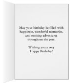 Carte de Delaware pour anniversaire (Intérieur (Droit))