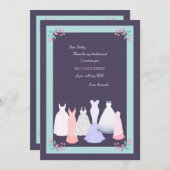 Carte de demande Bridesmaid Gowns (Devant / Derrière)