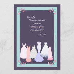 Carte de demande Bridesmaid Gowns