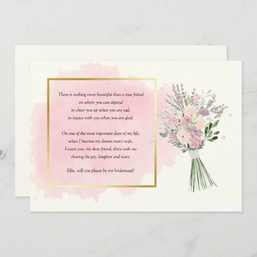 Carte de demande d'aide-mémoire (Devant / Derrière)