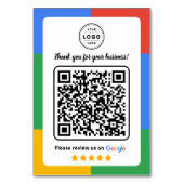 Carte de demande d'avis Google avec logo et QR Cod (Par défaut)