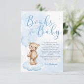 Carte de demande de Baby shower Bearly Wait Sky (Debout devant)
