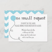 Carte de demande de Baby shower Blue Ready to Pop (Devant / Derrière)