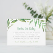 Carte de demande de Baby shower Boho Feuille (Debout devant)