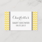 Carte de demande de Baby shower Chevron jaune (Dos)