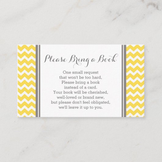 Carte de demande de Baby shower Chevron jaune (Devant)