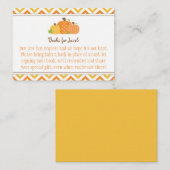 Carte de demande de Baby shower citrouille (Devant / Derrière)