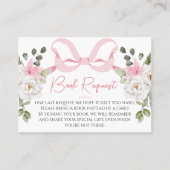 Carte de demande de Baby shower Croquette Pink Bow (Devant)