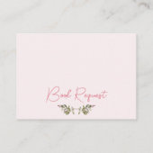 Carte de demande de Baby shower Croquette Pink Bow (Dos)