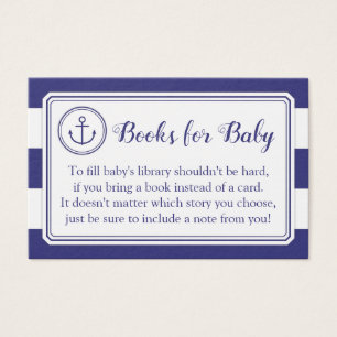 Carte de demande de Baby shower d'Ancres nautiques