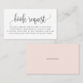 Carte de demande de Baby shower de carnet de scrip (Devant / Derrière)