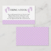 Carte de demande de Baby shower de  de pattes pour (Devant / Derrière)