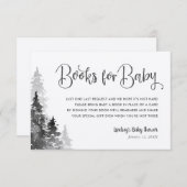 Carte de demande de Baby shower de forêt d'hiver (Devant / Derrière)