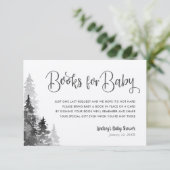 Carte de demande de Baby shower de forêt d'hiver (Debout devant)