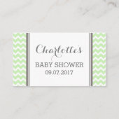 Carte de demande de Baby shower de Mint Chevron (Dos)