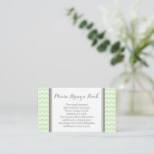 Carte de demande de Baby shower de Mint Chevron (Debout devant)