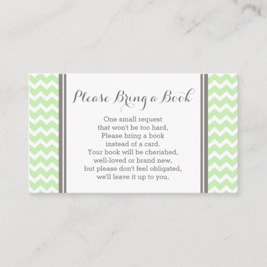 Carte de demande de Baby shower de Mint Chevron (Devant)