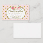 Carte de demande de Baby shower de points d'or ros (Devant / Derrière)