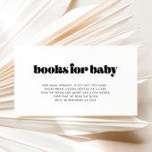 Carte de demande de Baby shower de script rétro vi