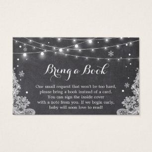 Carte de demande de Baby shower de snowflakes d'hi
