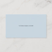 Carte de demande de Baby shower Floral Bleu & Blan (Dos)