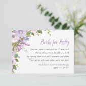 Carte de demande de Baby shower Floral Lilac (Debout devant)