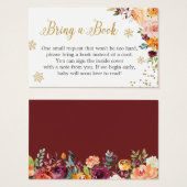 Carte de demande de Baby shower Floral Parties sci (Devant & derrière)