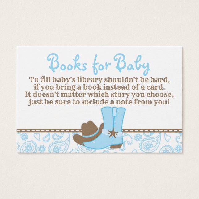 Carte de demande de Baby shower Little Cowboy (Devant)