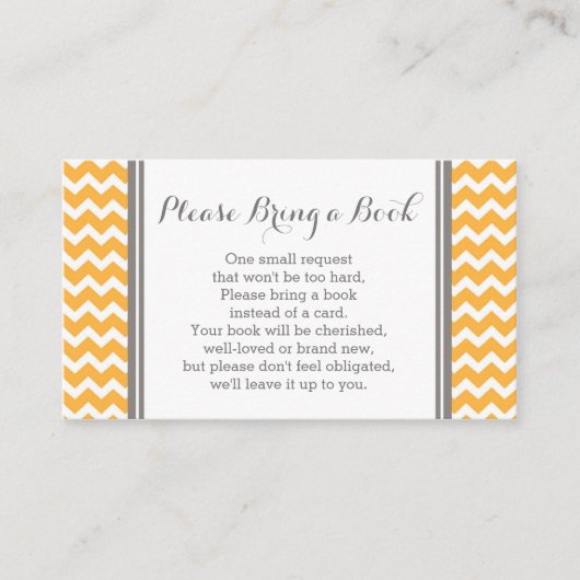 Carte de demande de Baby shower Orange Chevron (Devant)