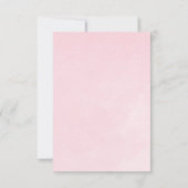 Carte de demande de Baby shower Rose Pink Watercol (Dos)