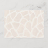 Carte de demande de Baby shower Safari Giraffe (Dos)