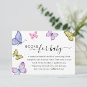 Carte de demande de Baby showers Papillons (Debout devant)