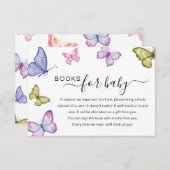 Carte de demande de Baby showers Papillons (Devant / Derrière)