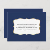 Carte de demande de carnet de Baby showers Marine  (Devant / Derrière)