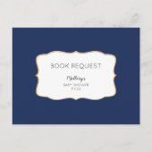 Carte de demande de carnet de Baby showers Marine  (Dos)