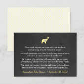 Carte de demande de carnet de Baby showers neutres (Devant / Derrière)